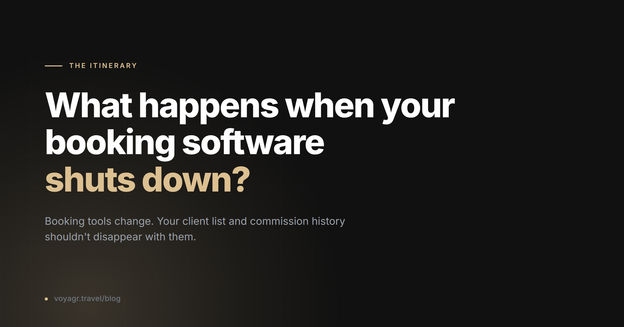What Happens When Your Booking Software Shuts Down?